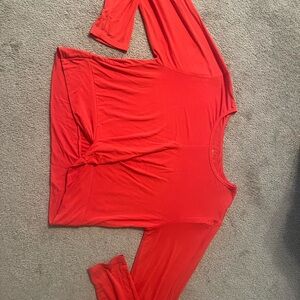 Women’s Long Sleeve Orange Crop Top- Size XL